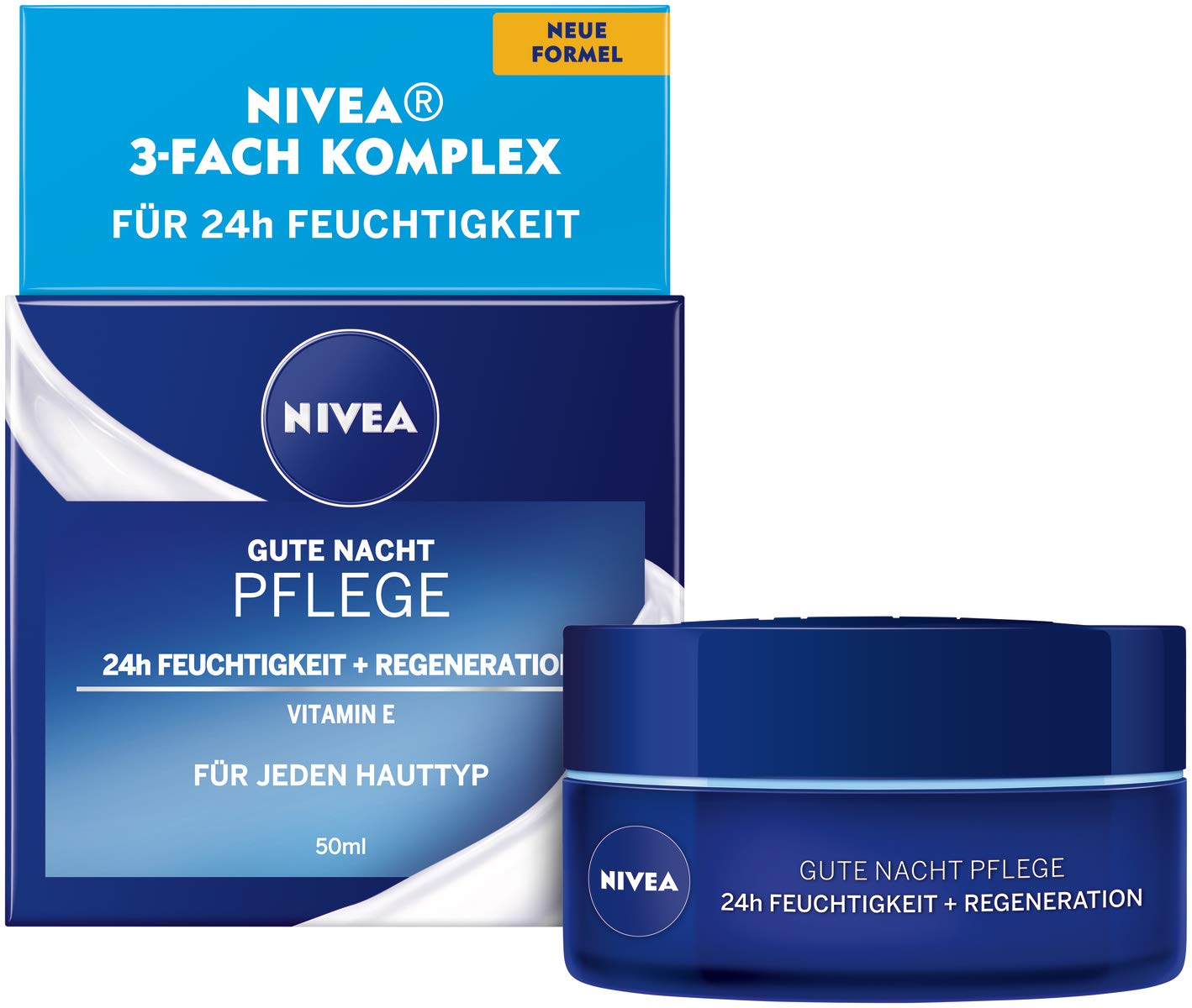 Nivea Gute Nacht Pflege 24h Feuchtigkeit und Regeneration jeder Hauttyp 50ml