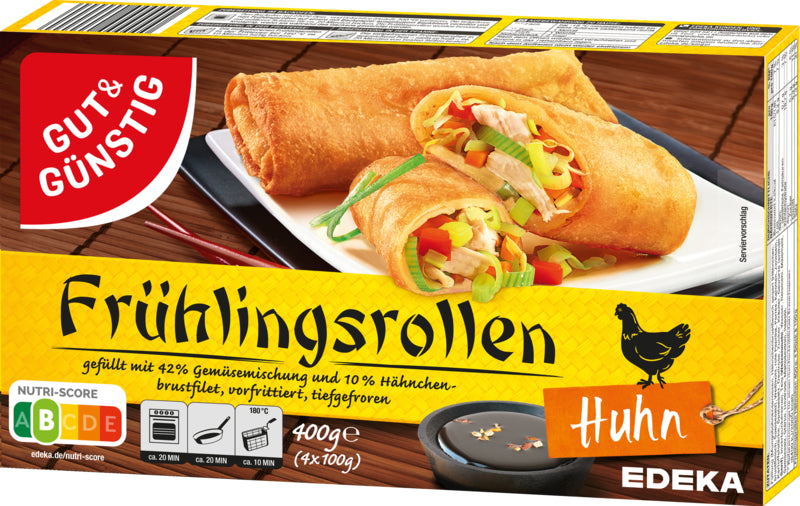GUT&GÜNSTIG Frühlingsrollen mit Hähnchenbrustfilet 4x100g