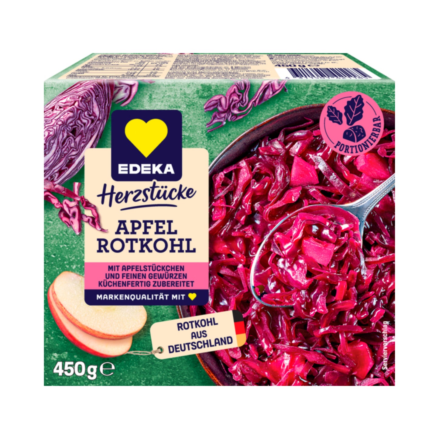 EDEKA Herzstücke Apfelrotkohl portionierbar 450g