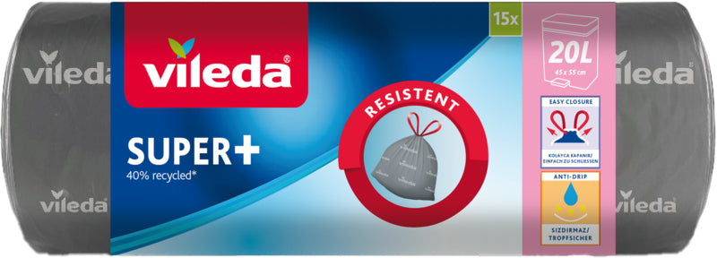 Vileda Müllbeutel Super+Zugband 20l 15ST