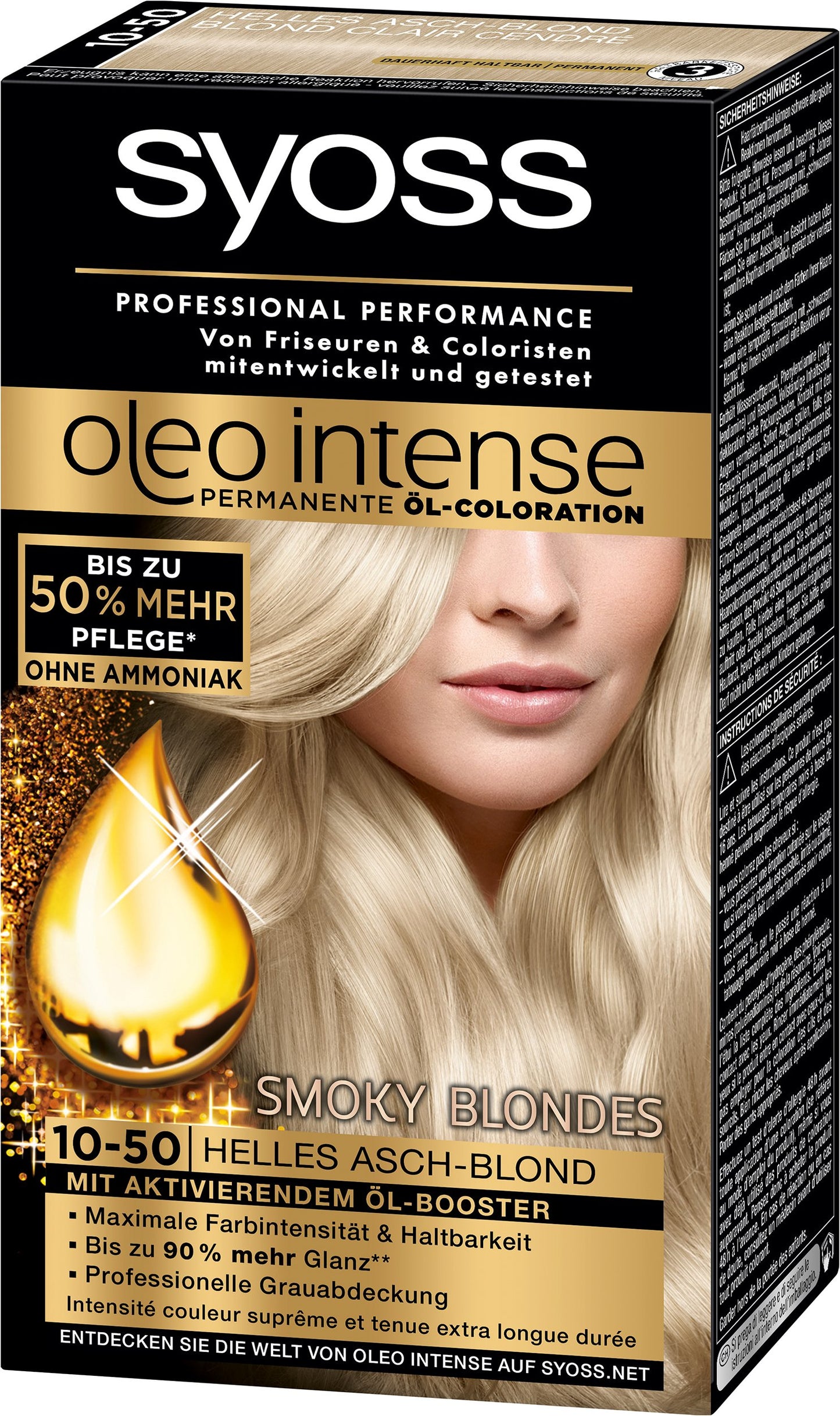 Syoss Oleo Intense Permanente Öl-Coloration 10-50 helles aschblond 115ml