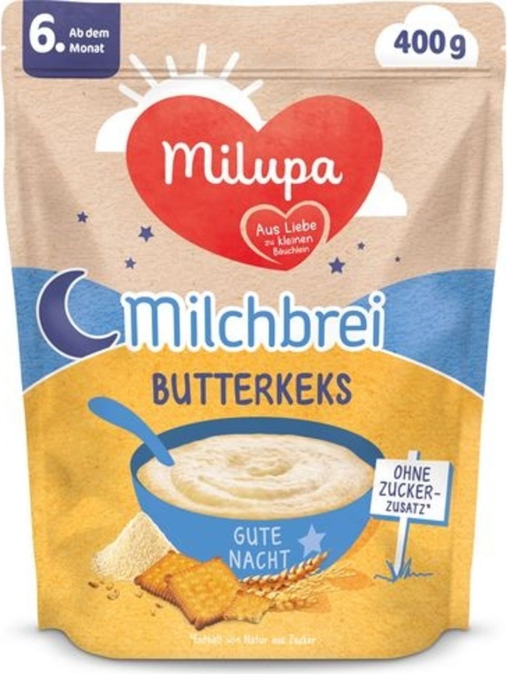 Milupa Milchbrei Vollkornfrüchte ab dem 6.Monat 400g