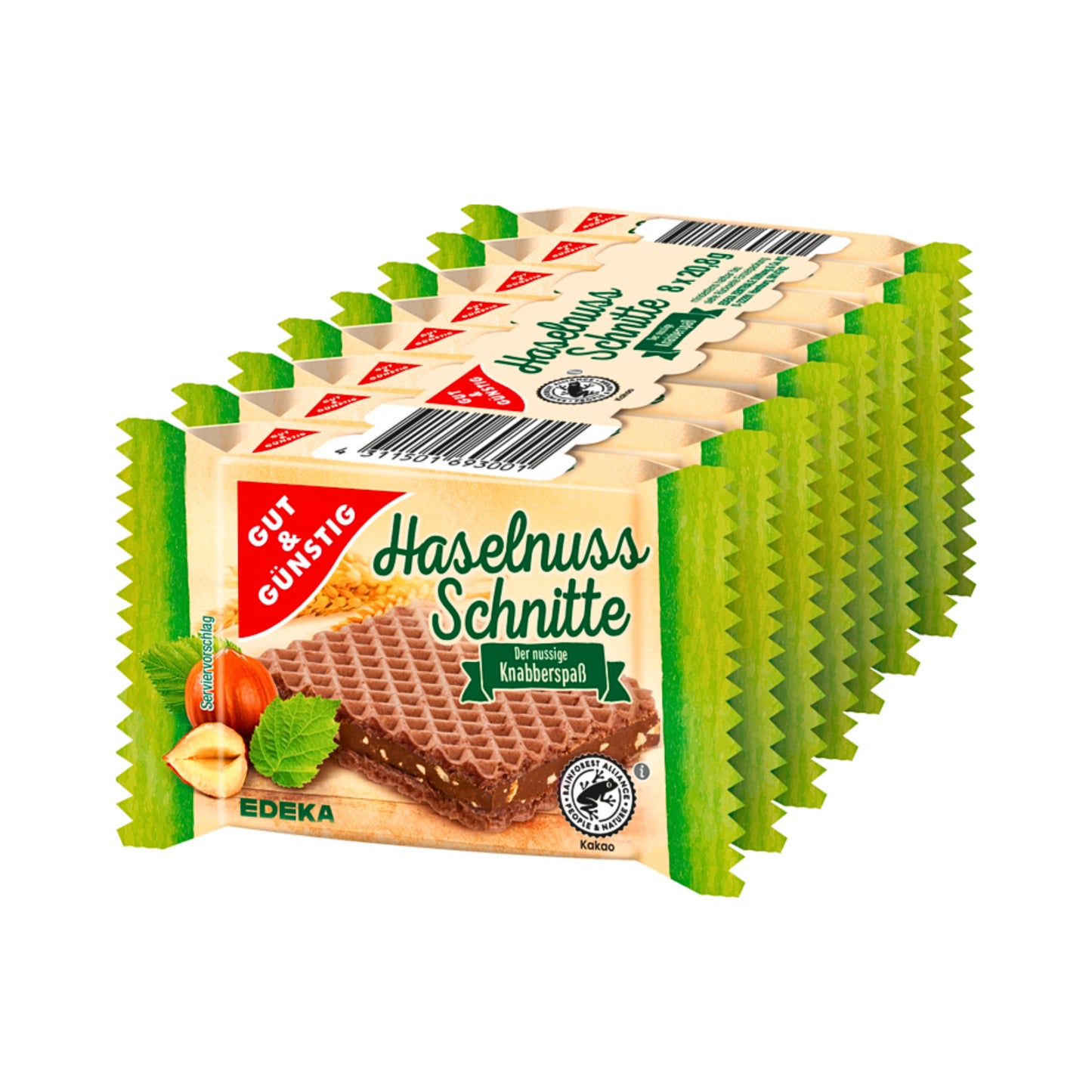 GUT&GÜNSTIG Haselnuss-Schnitte 8x20,8g