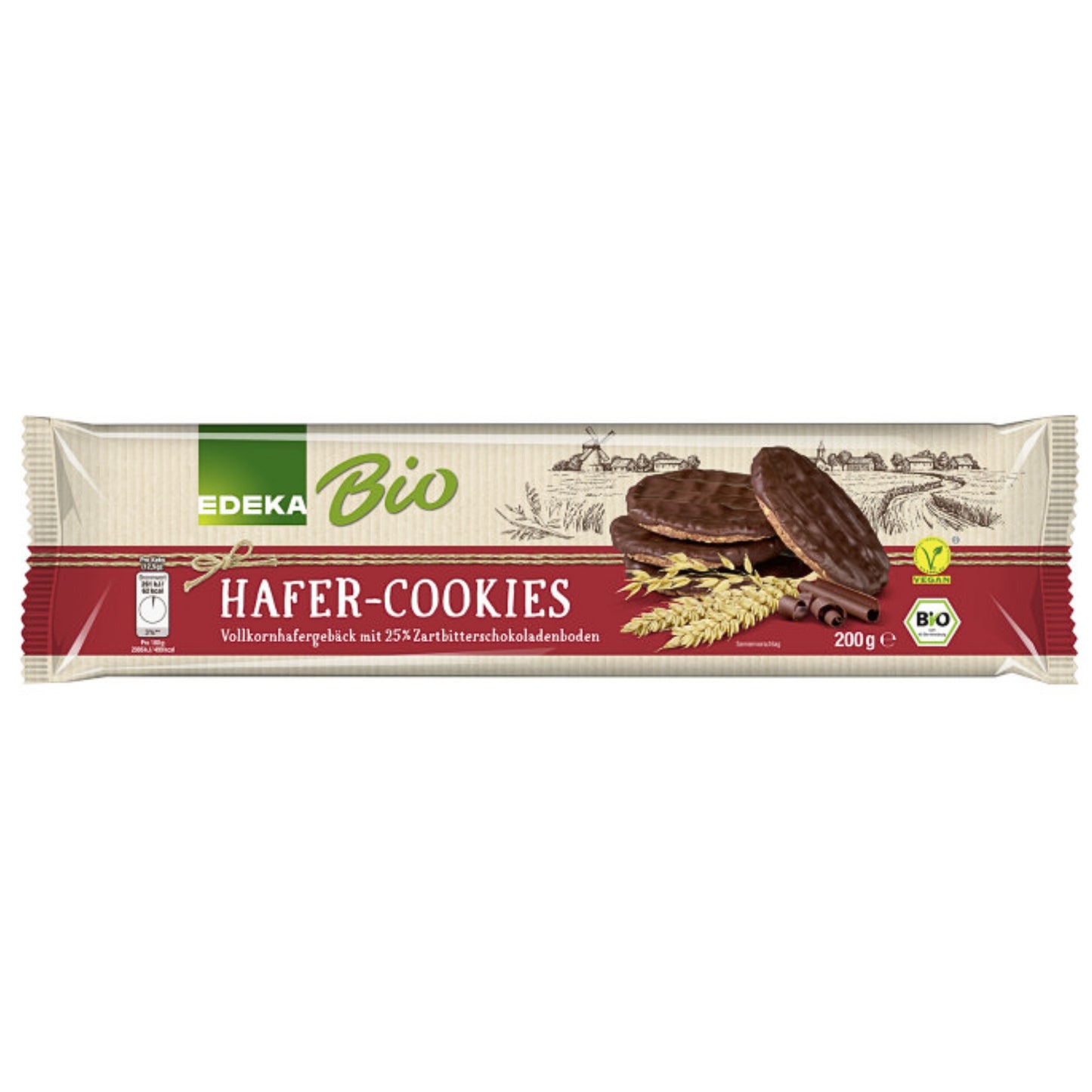 Bio EDEKA Hafercookie mit Zartbitter Schokolade 200g