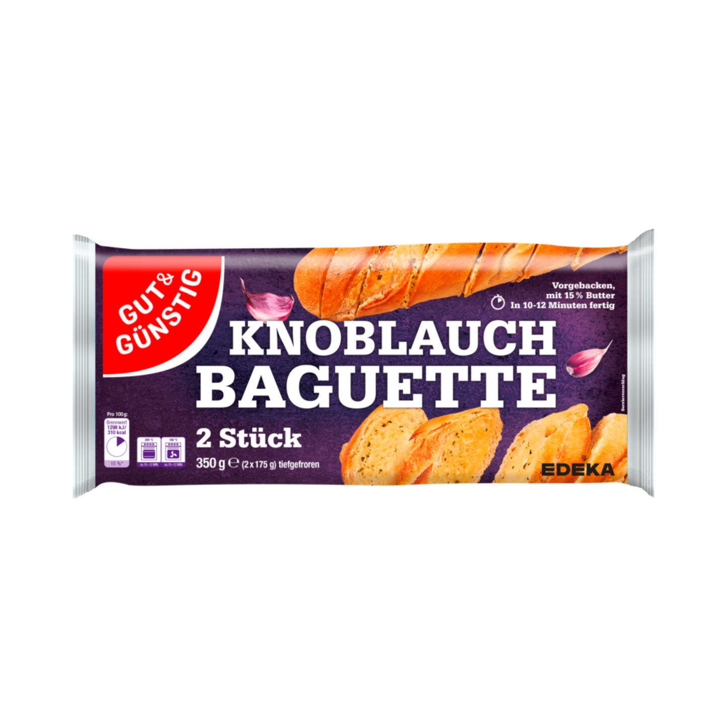 GUT&GÜNSTIG Knoblauchbutterbaguette 2ST 350g