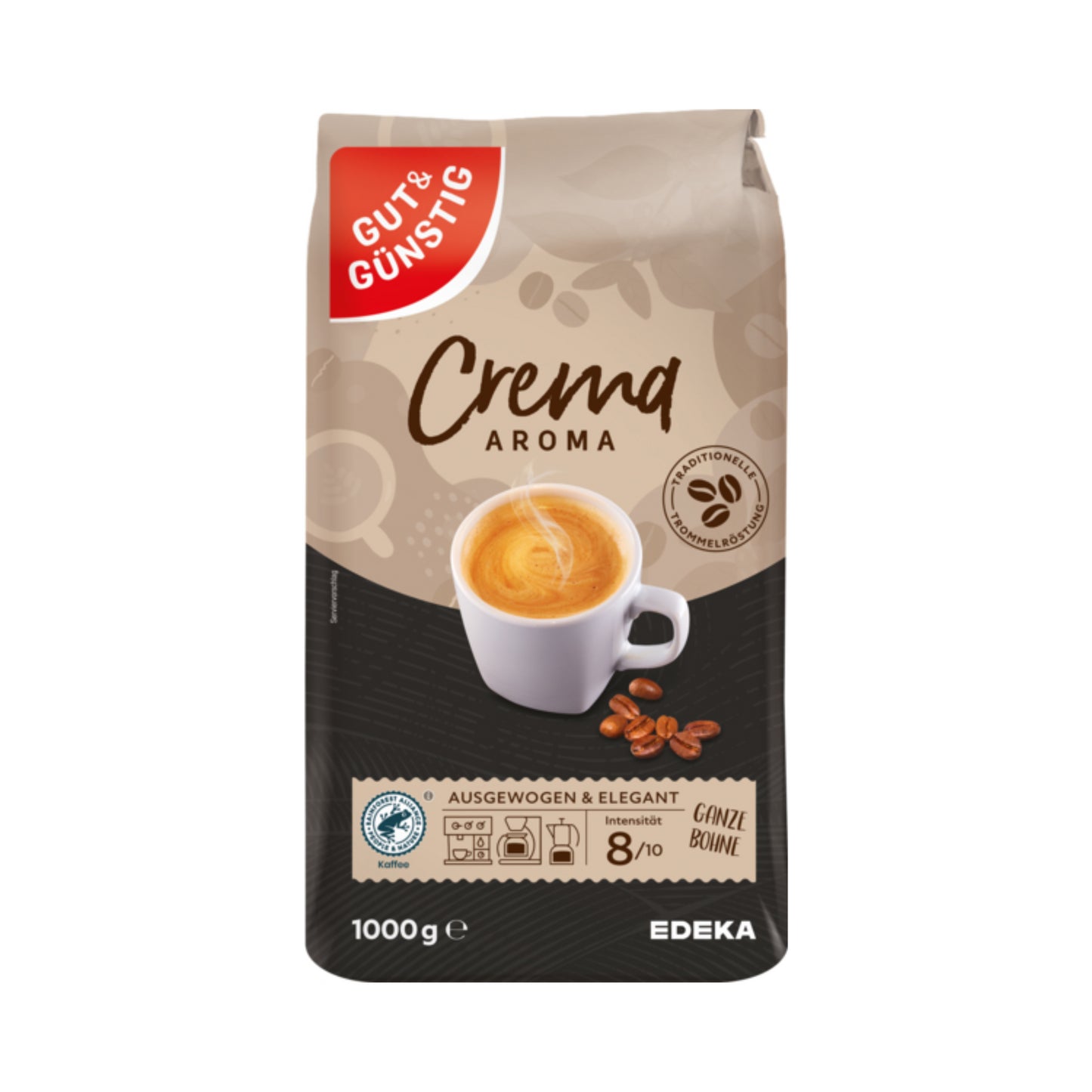 GUT&GÜNSTIG Caffe Crema ganze Bohnen 1000g