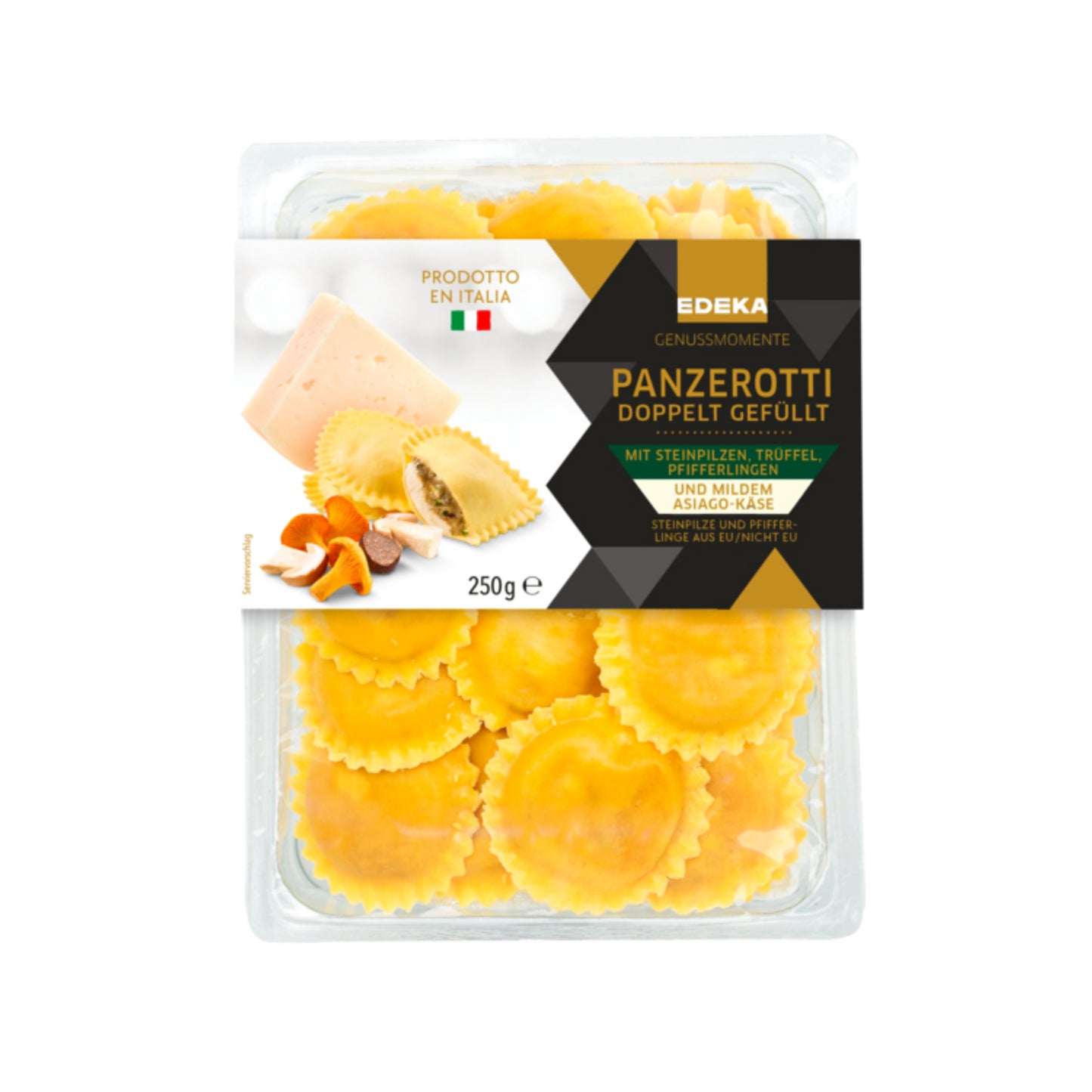 EDEKA Genussmomente Panzerotti doppelt gefüllt mit Steinpilzen, Trüffel, Pfifferlingen 250g