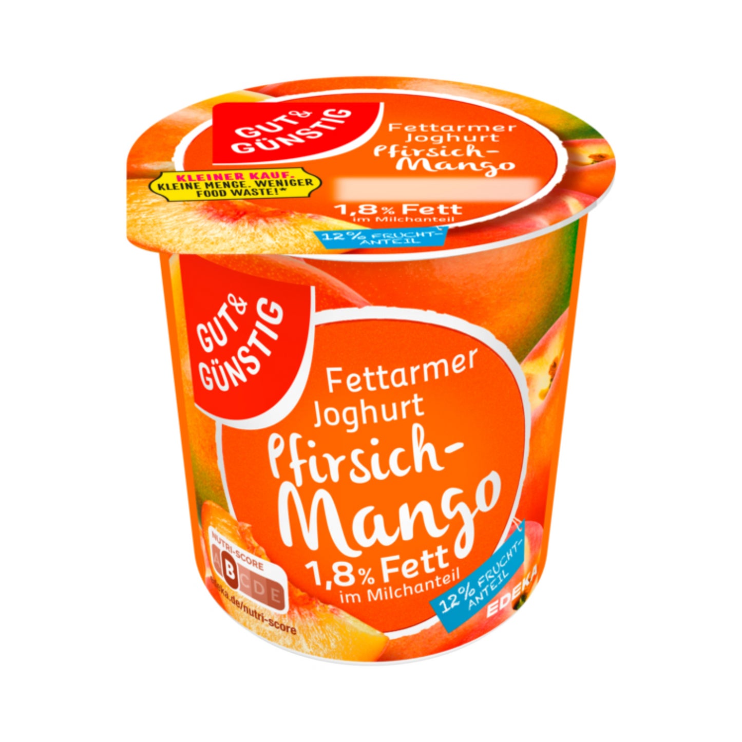 GUT&GÜNSTIG Fruchtjoghurt fettarm Pfirsich-Mango Kleiner Kauf 1,8% 150g