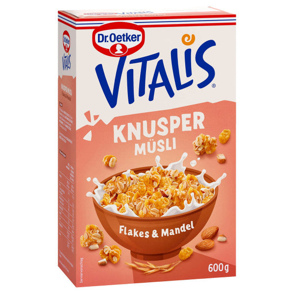 Dr.Oetker Vitalis Knusper Flakes+Mandeln 600g