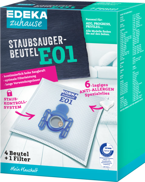 EDEKA zuhause Staubsaugerbeutel E01