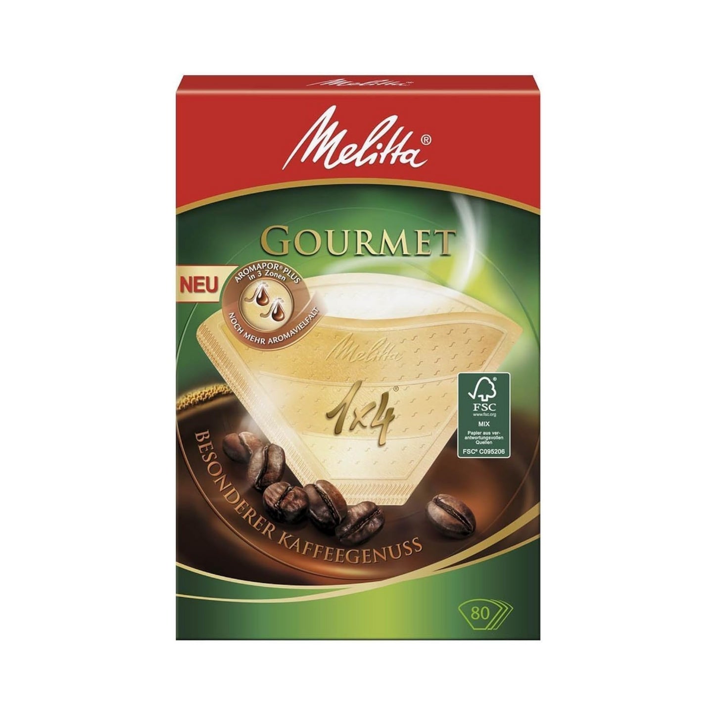 Melitta Gourmet Intense Filtertüten Gr.1x4 80ST