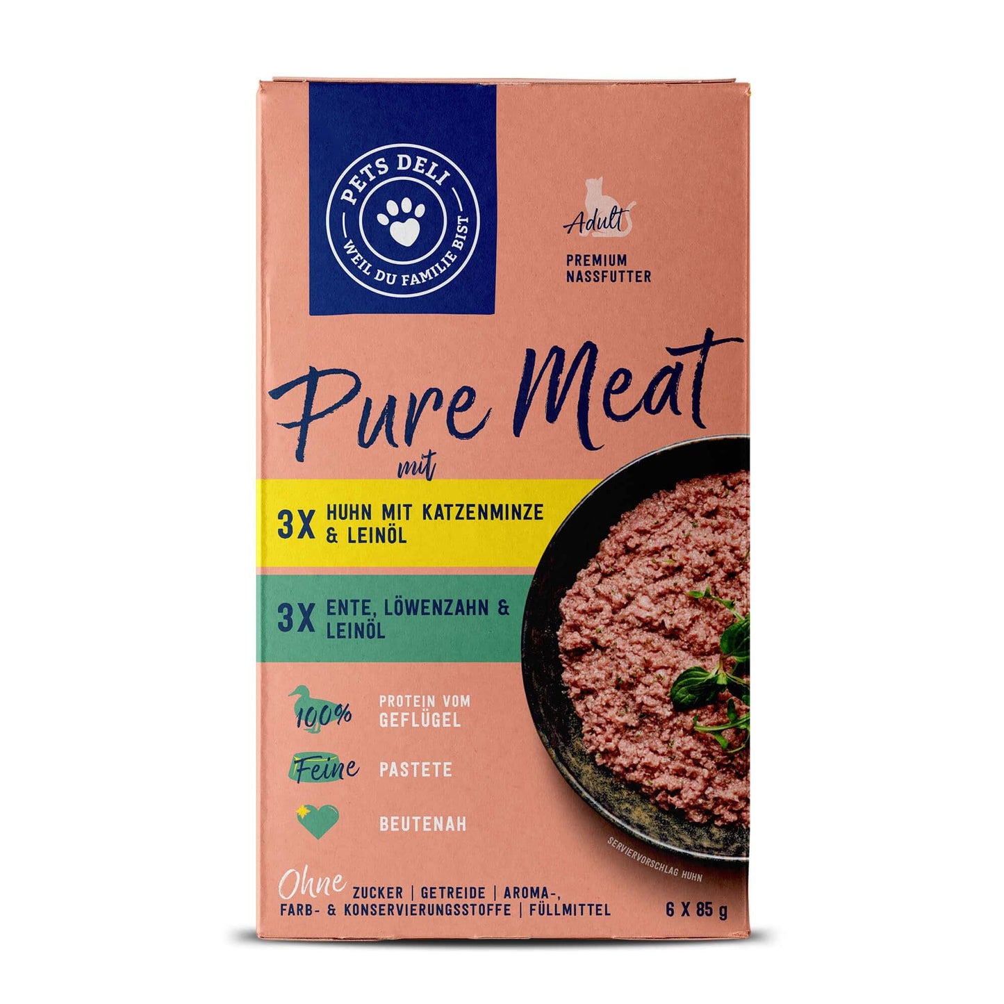 Pets Deli Pure Meat Multipack Geflügel und Huhn 510g