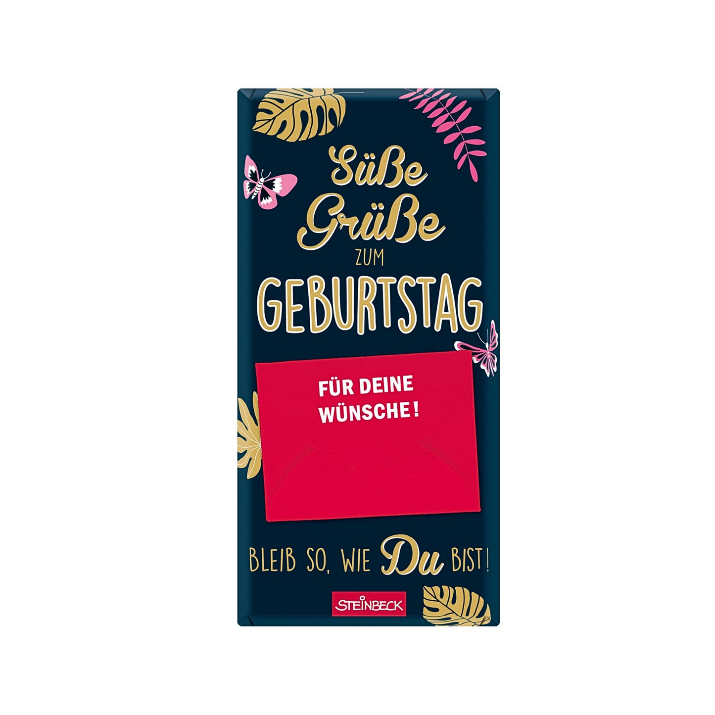 Steinbeck Schokolade Süße Grüße zum Geburtstag mit Umschlag 100g