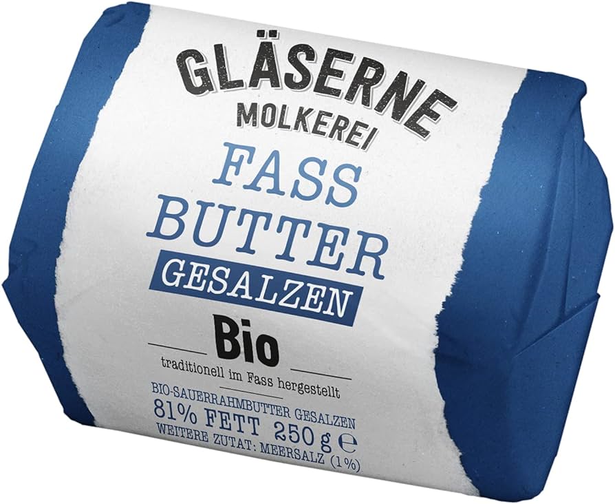 Bio Gläserne Molkerei Fassbutter gesalzen 250g