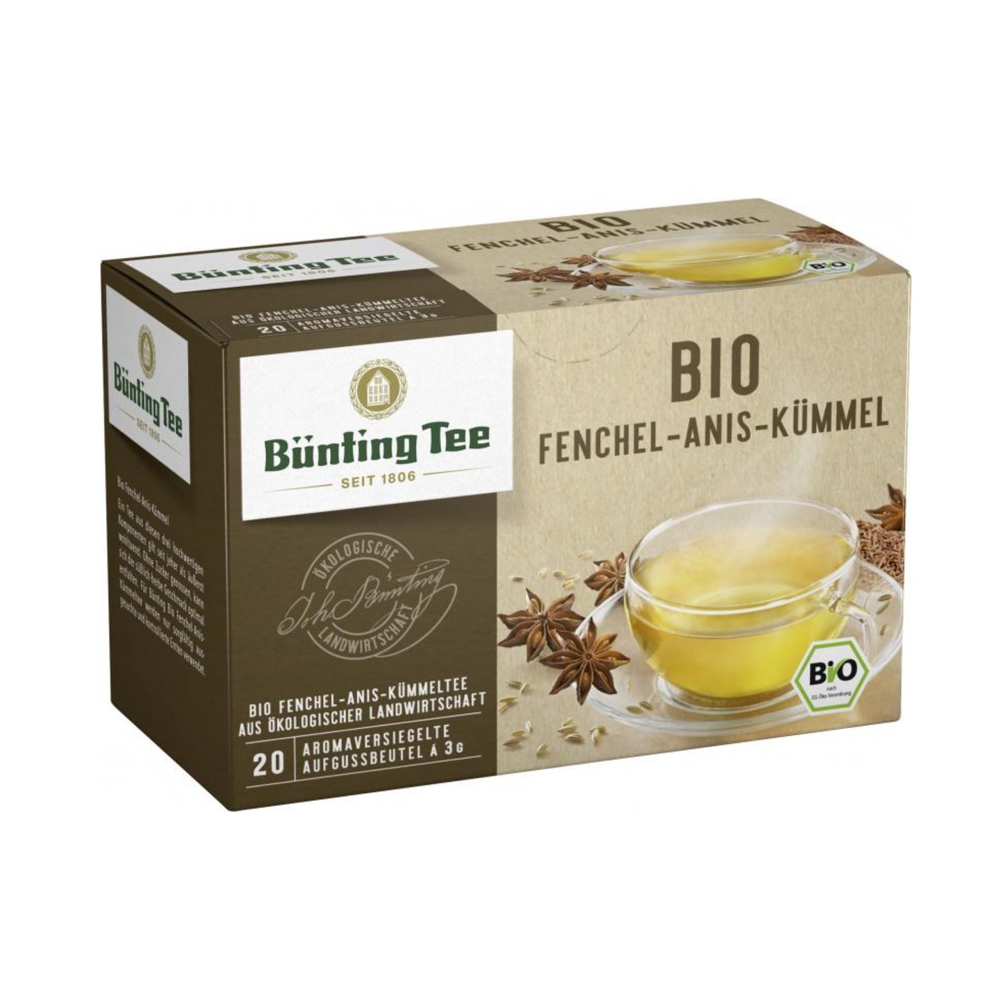 Bio Bünting Fenchel-Anis-Kümmel Tee 20ST 60g