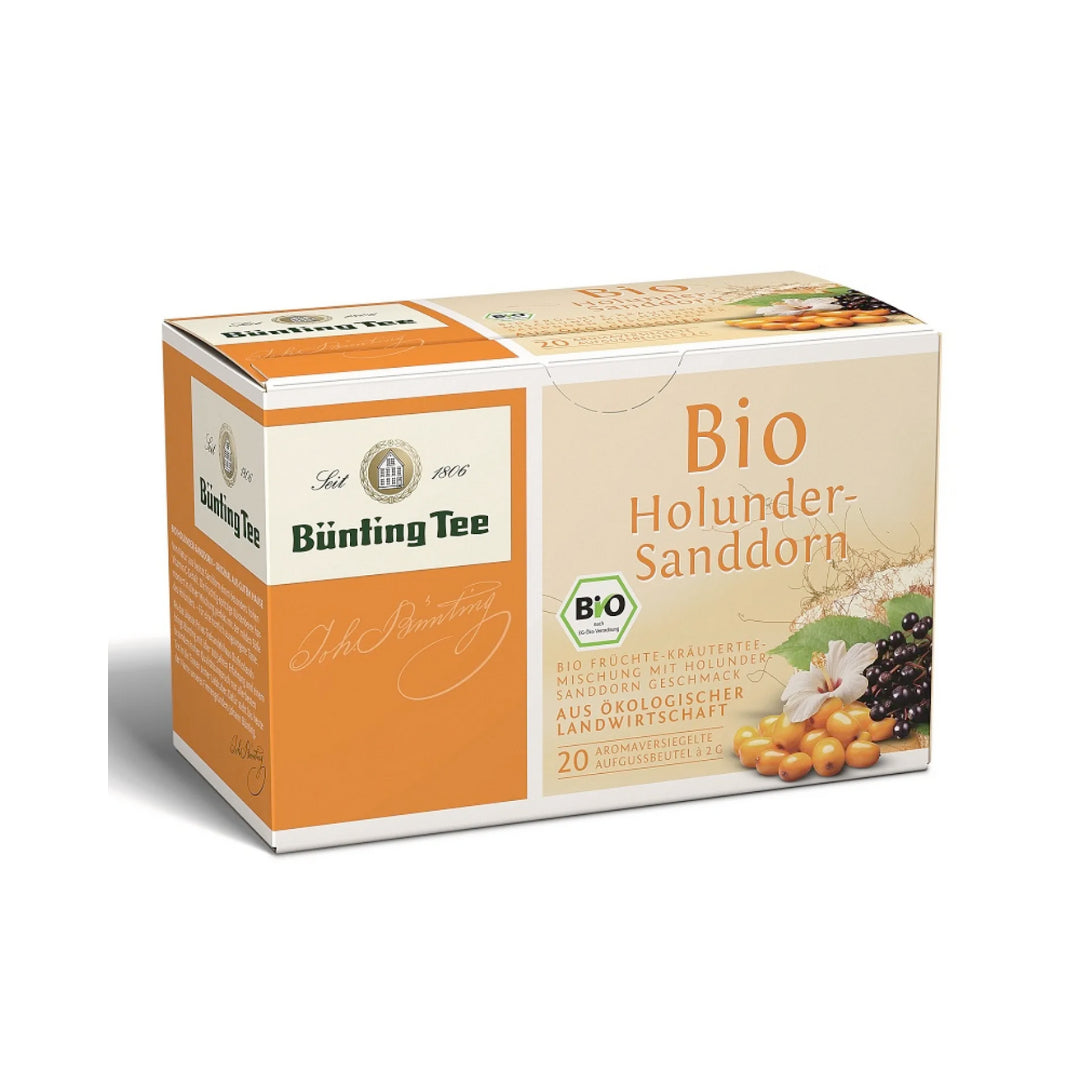 Bio Bünting Tee Holunder Sanddorn 20ST 40g