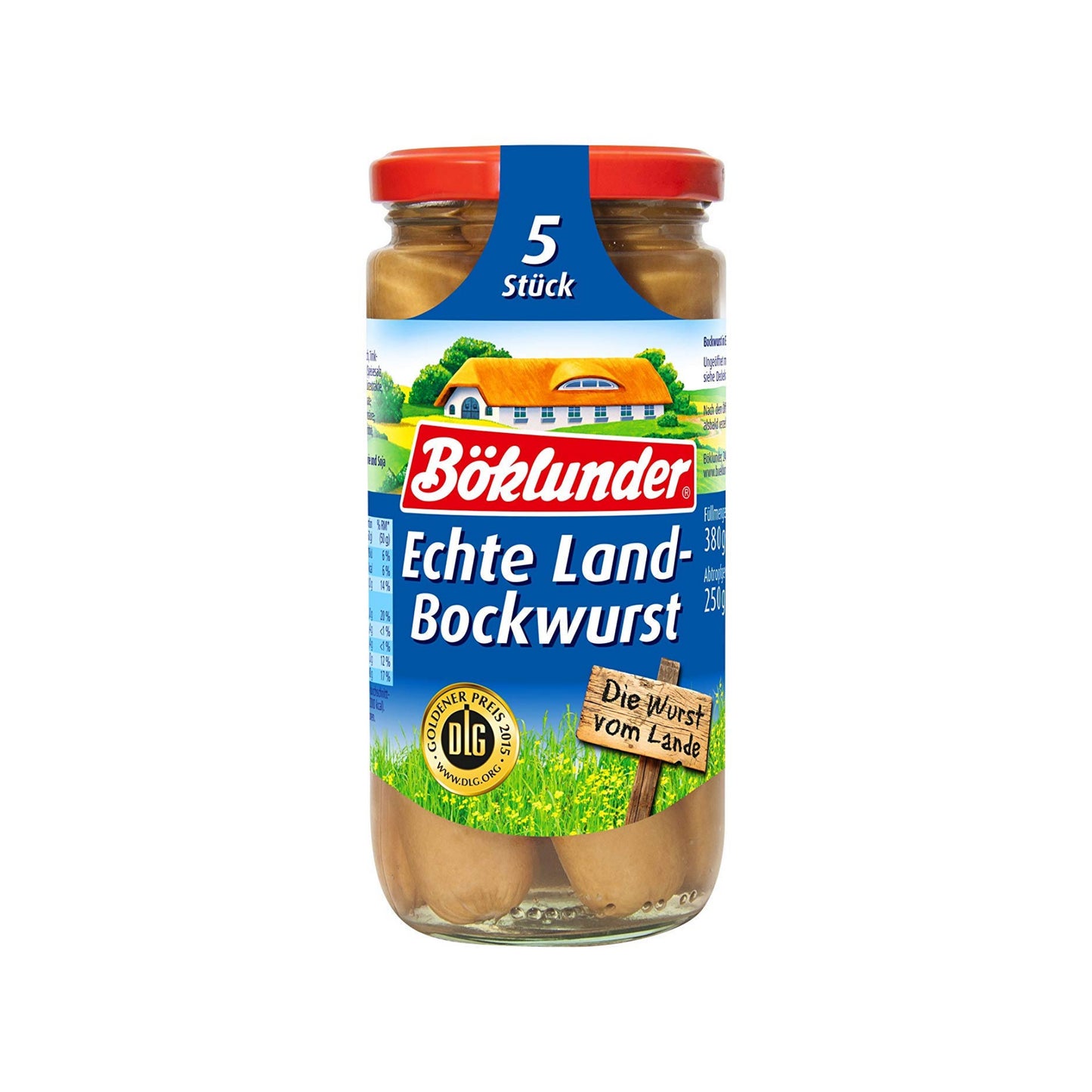 Böklunder Land-Bockwurst in Eigenhaut 5ST 380g
