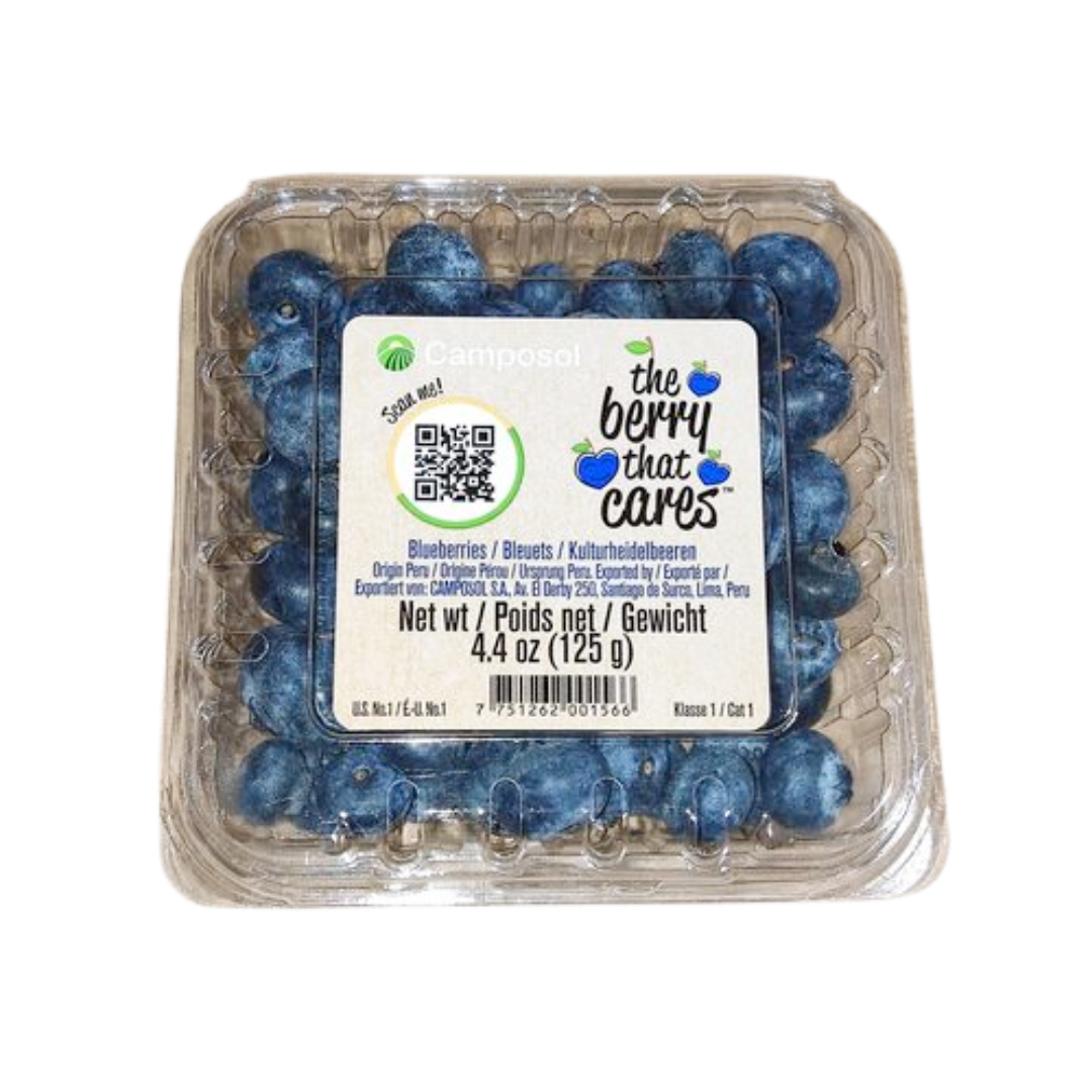 Kulturheidelbeeren Peru Klasse I 125g Klarsichtpackung