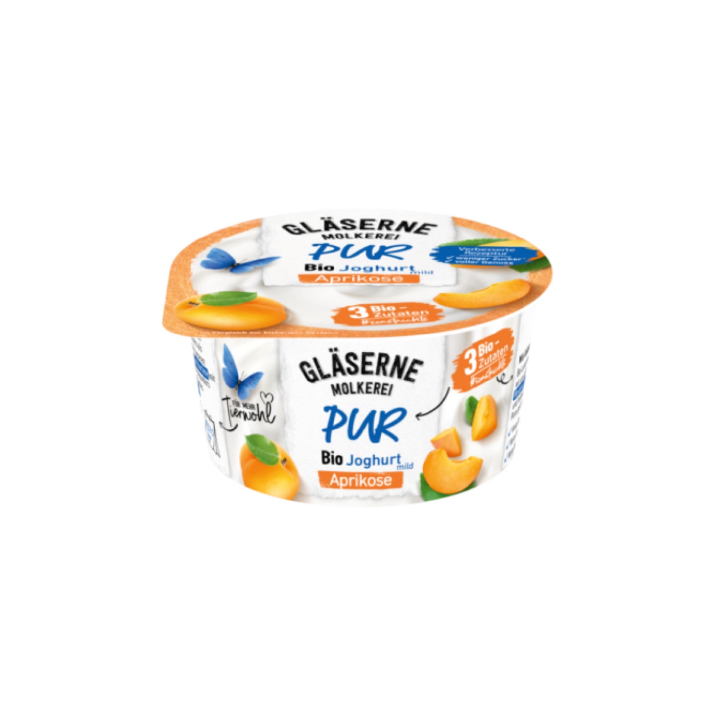 Bio Gläserne Molkerei Joghurt Aprikose 3,8% 150g
