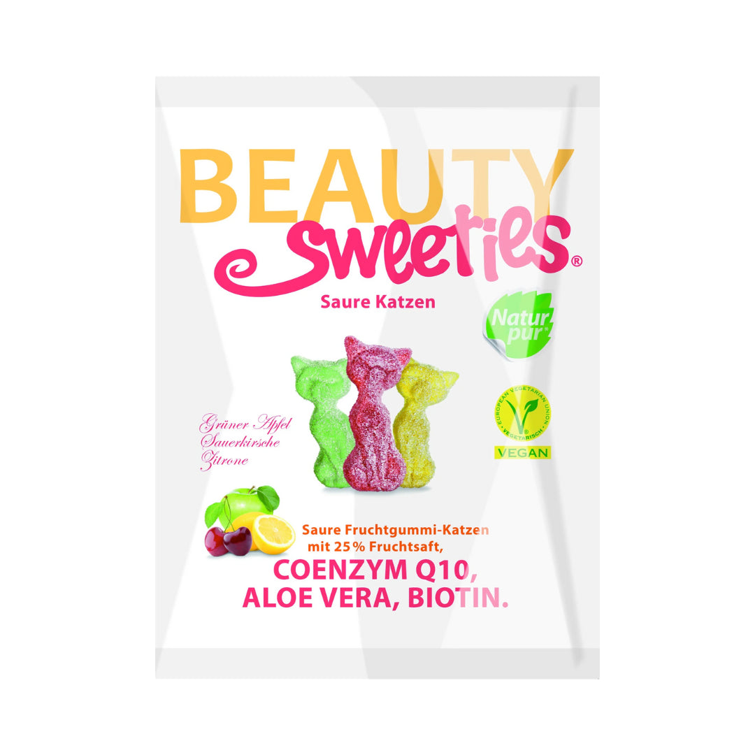 Beauty Sweeties Fruchtgummi-Katzen mit Coenzym Q10 Aloe Vera &Biotin 125g