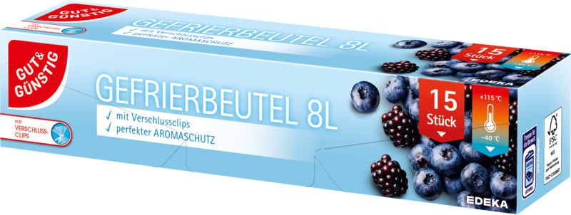 GUT&GÜNSTIG Gefrierbeutel 8l 15ST