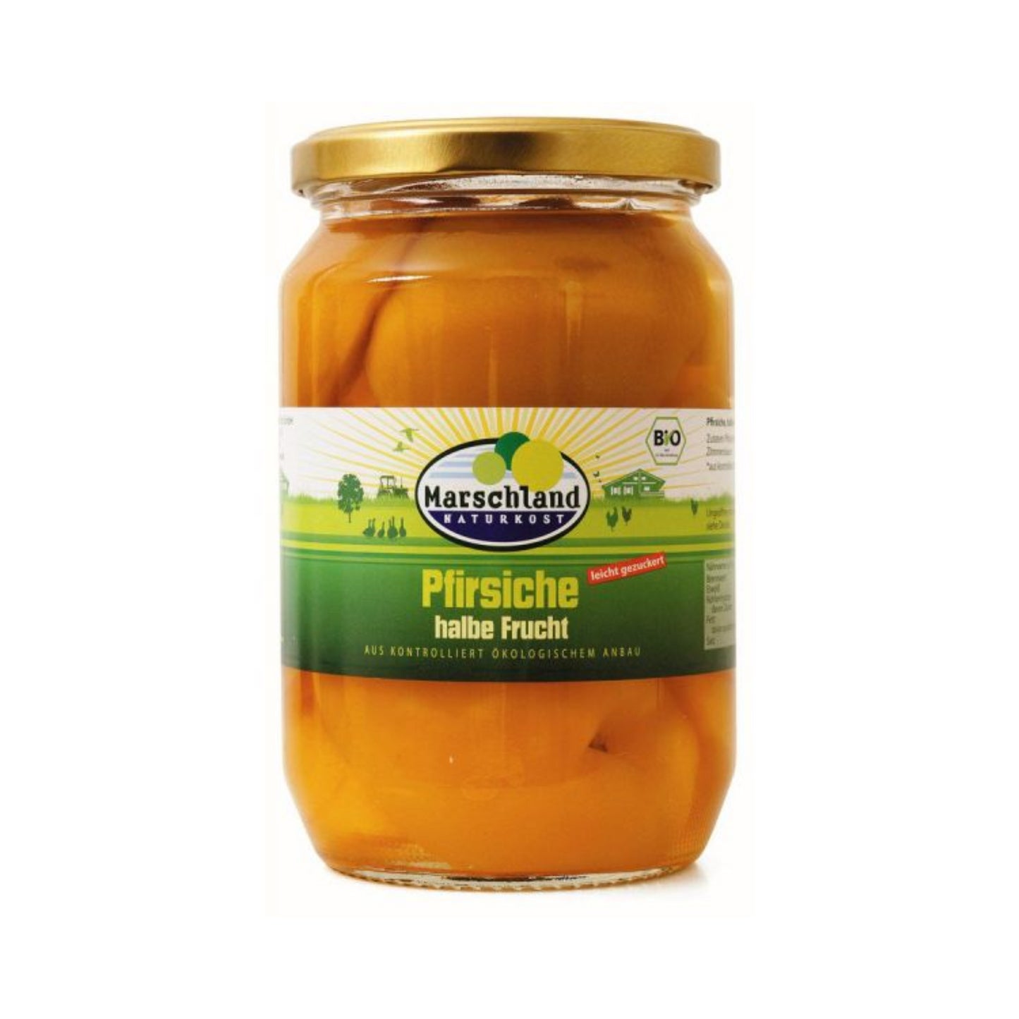 Bio Marschland Pfirsiche halbe Frucht 680g