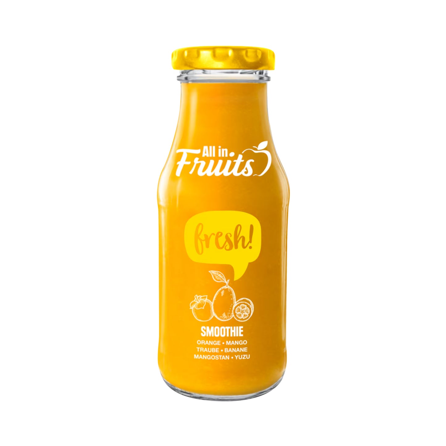 All in Fruits Smoothie Fresh Orange Mango Mangostane Yuzu 250ml