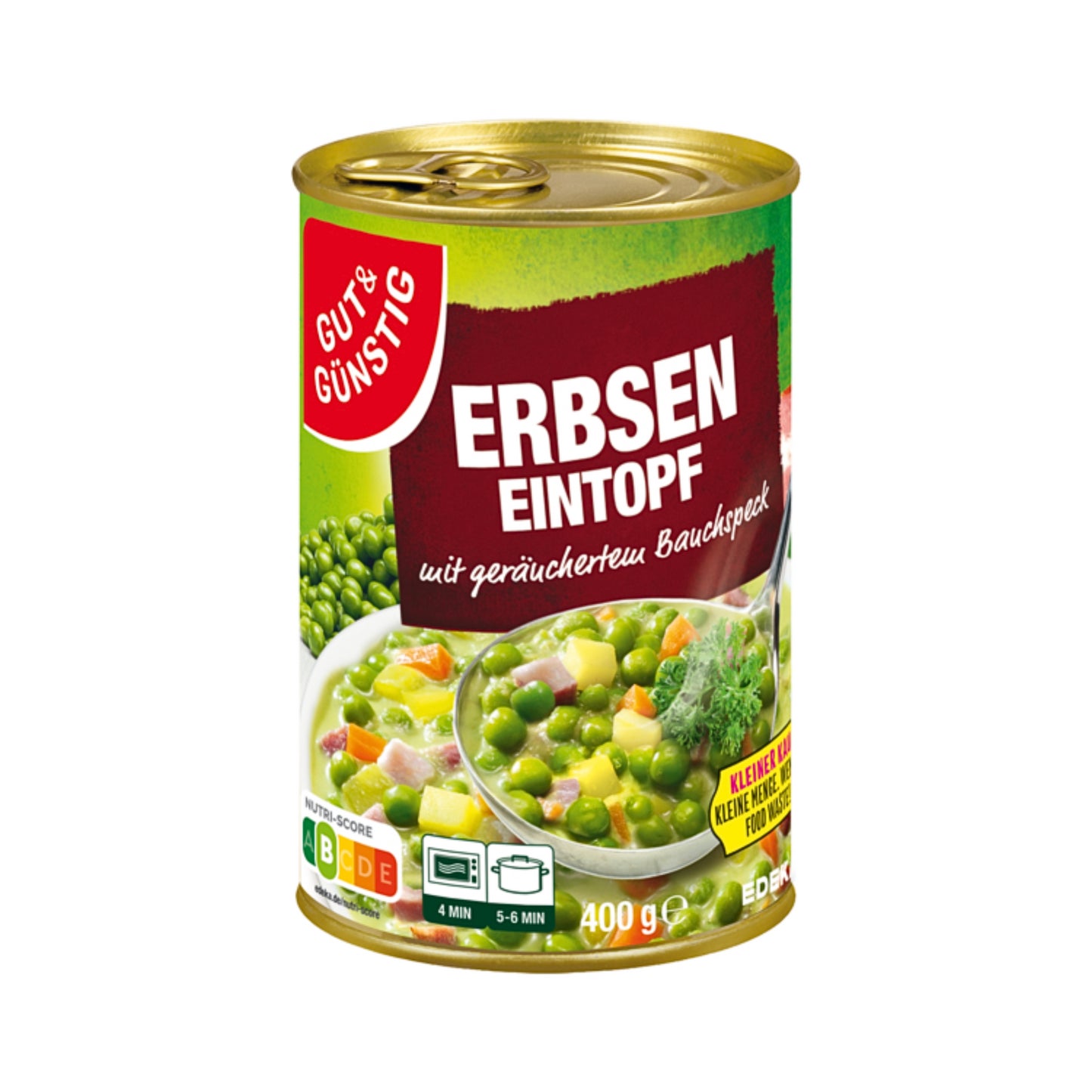 GUT&GÜNSTIG Erbseneintopf mit Bauchspeck Kleiner Kauf 400g