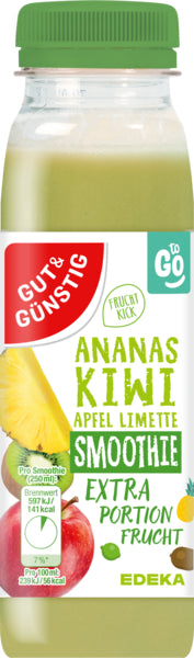 GUT&GÜNSTIG Ananas Kiwi Apfel Limette Smoothie 250ml DPG