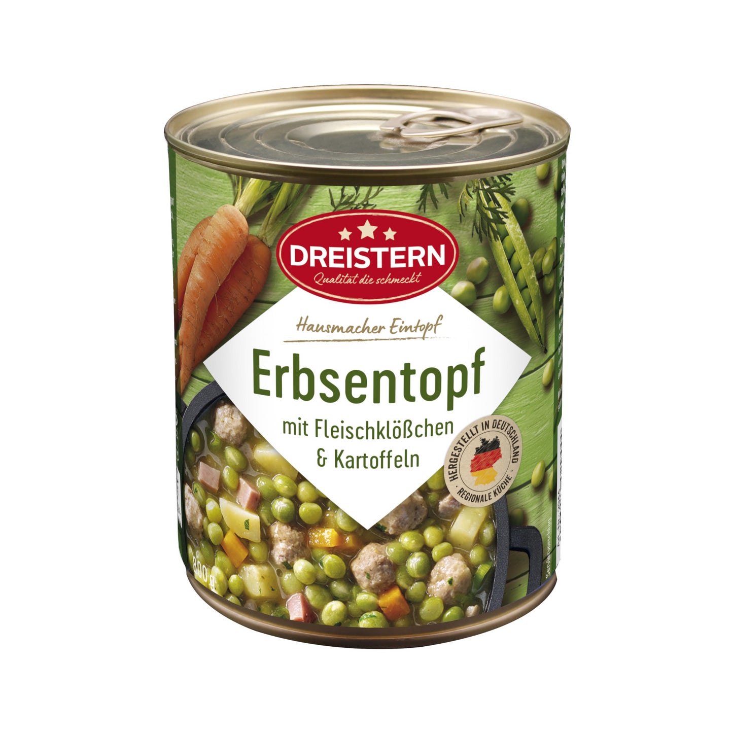 Dreistern Erbseneintopf mit Fleischklößchen 800g