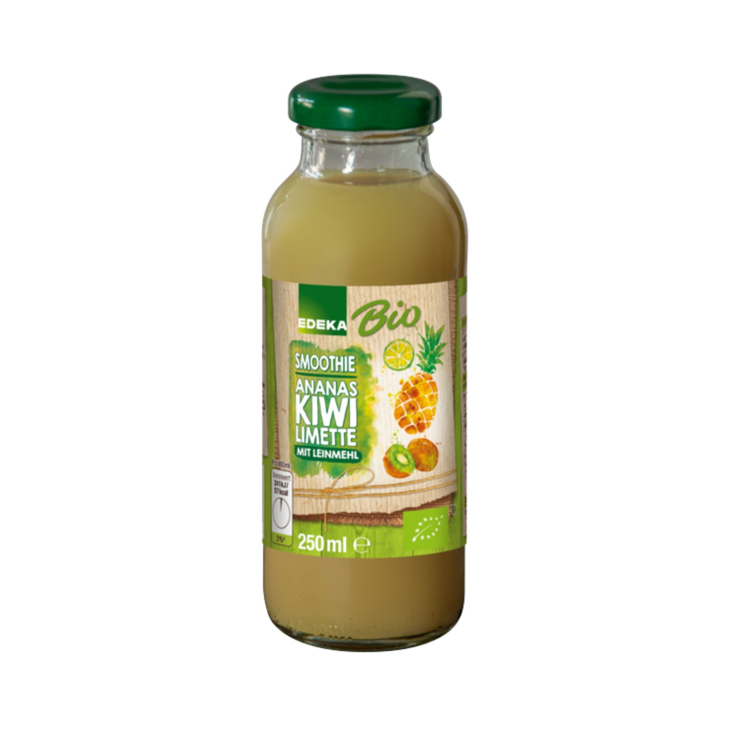 Bio EDEKA Smoothie Kiwi Limette Leinmehl 250ml