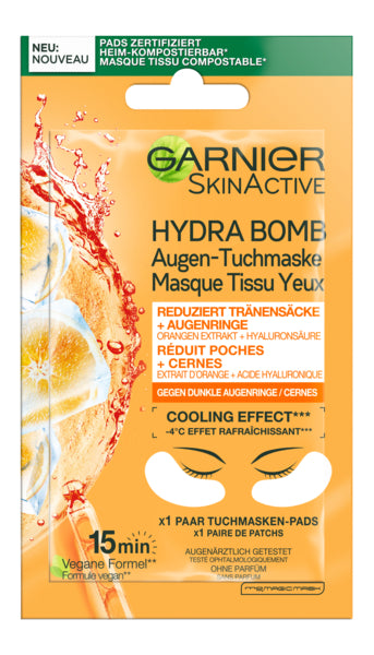 Garnier Hydra Bomb Augen Tuchmaske Orange 6g
