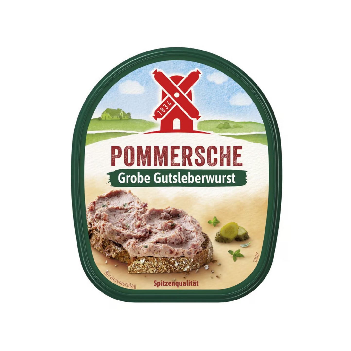 Pommersche Gutsleberwurst grob im Becher 125g