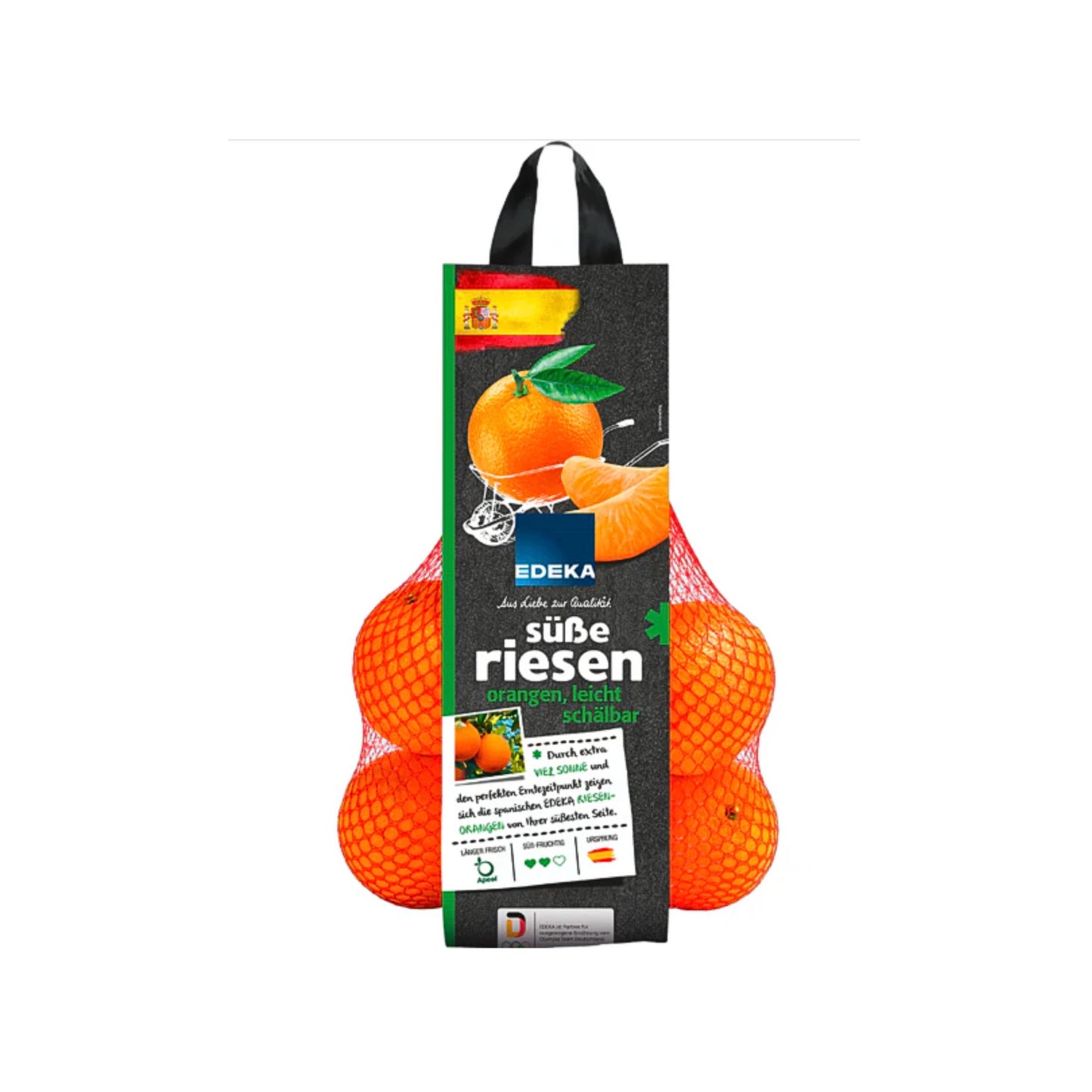 EDEKA Herzstücke Orangen behandelt, Apeel Spanien Klasse I 2kg Girsac