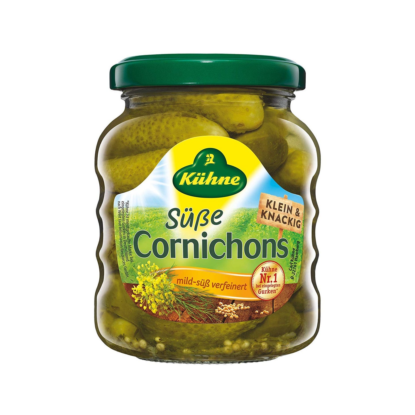 Kühne Cocktail Cornichons süß 180g