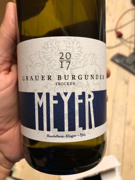 Bio Weingut Meyer Grauer Burgunder trocken 0,75l