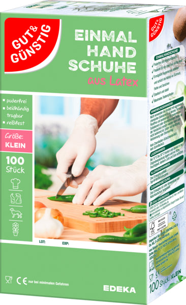 GUT&GÜNSTIG Einmalhandschuhe Latex Gr.S 100ST