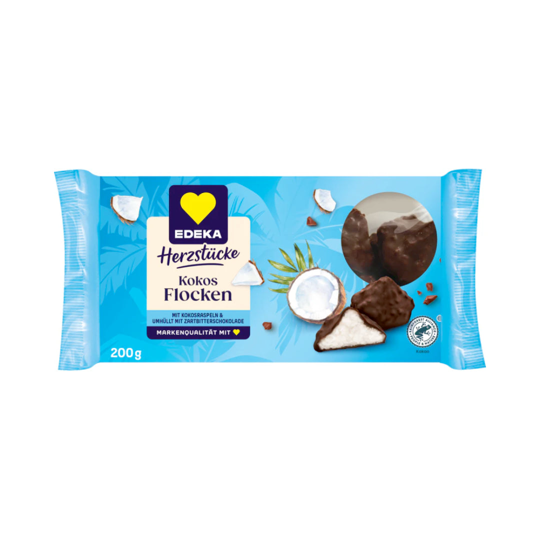 EDEKA Herzstücke Kokosflocken mit Zartbitterschokolade 200g