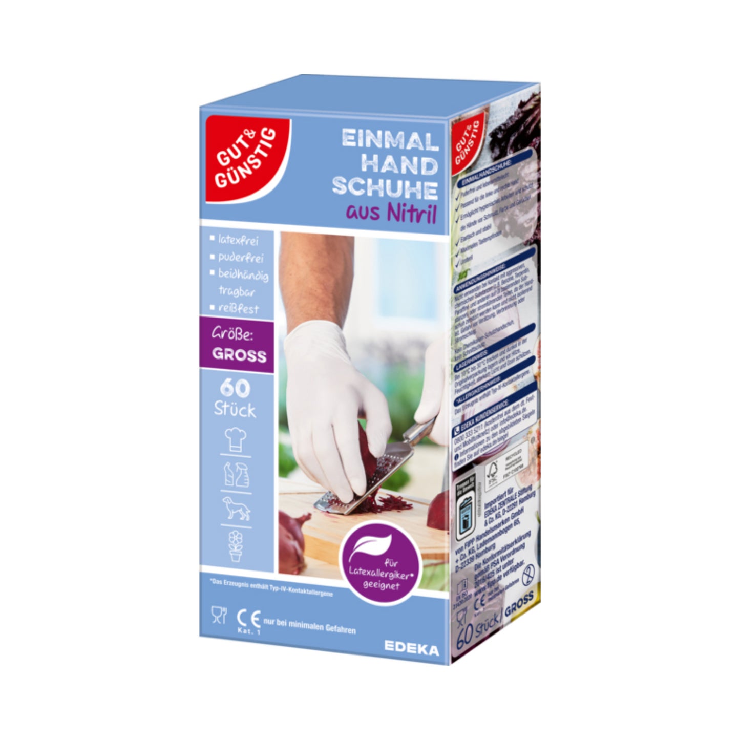 GUT&GÜNSTIG Einmalhandschuhe Nitril weiß Gr.L 60ST