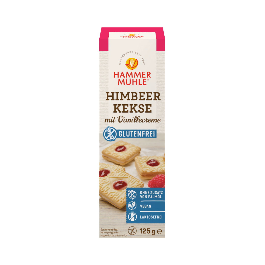 Hammermühle Himbeerkekse mit Vanillecreme 125g