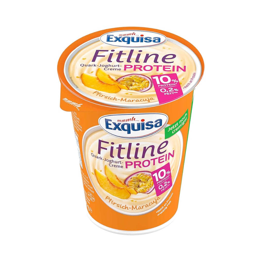 Exquisa Fitline Quark-Joghurt-Creme Protein Pfirsich-Maracuja 400g