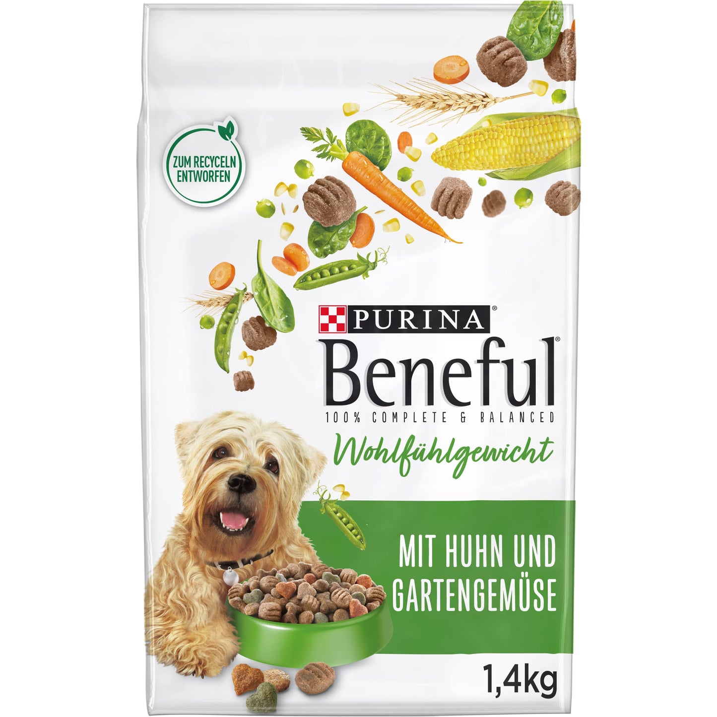 Beneful Wohlfühlgewicht mit Huhn und Gartengemüse 1,4kg