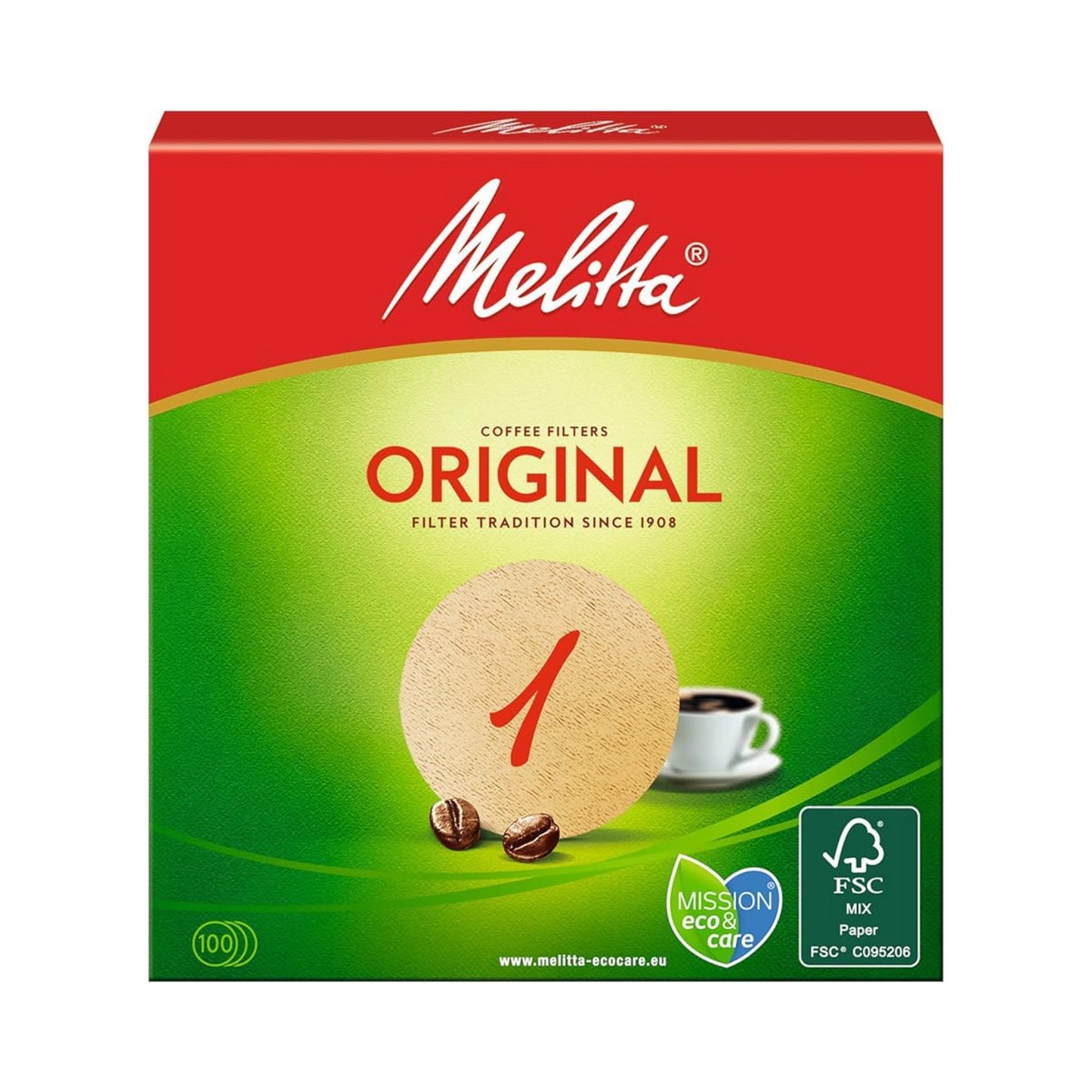 Melitta Rundfilterpapier 1 naturbraun 100ST