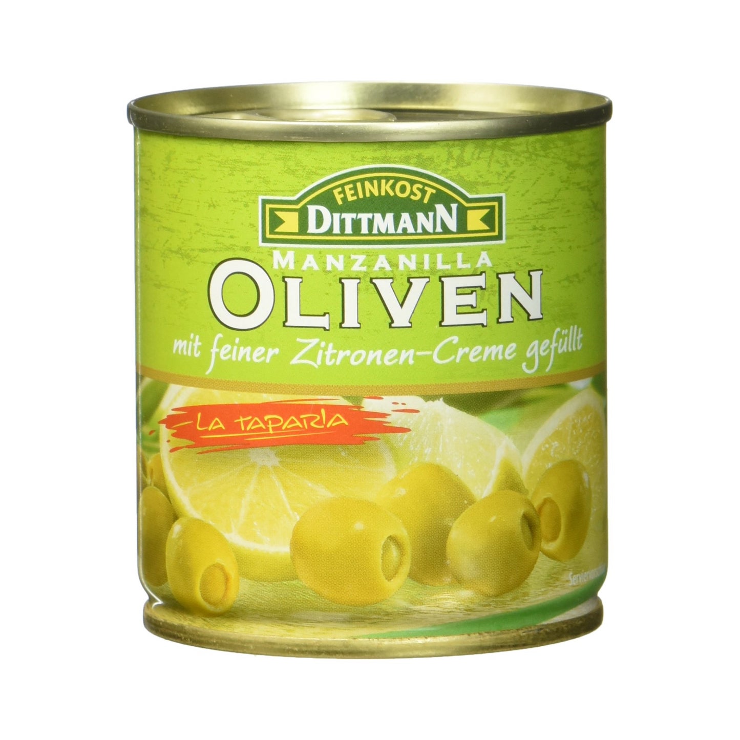 Feinkost Dittmann Manzanilla Oliven grün gefüllt mit Lemoncreme 200g