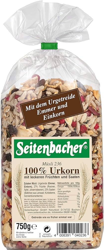 Seitenbacher 100% Urkorn Müsli 750g