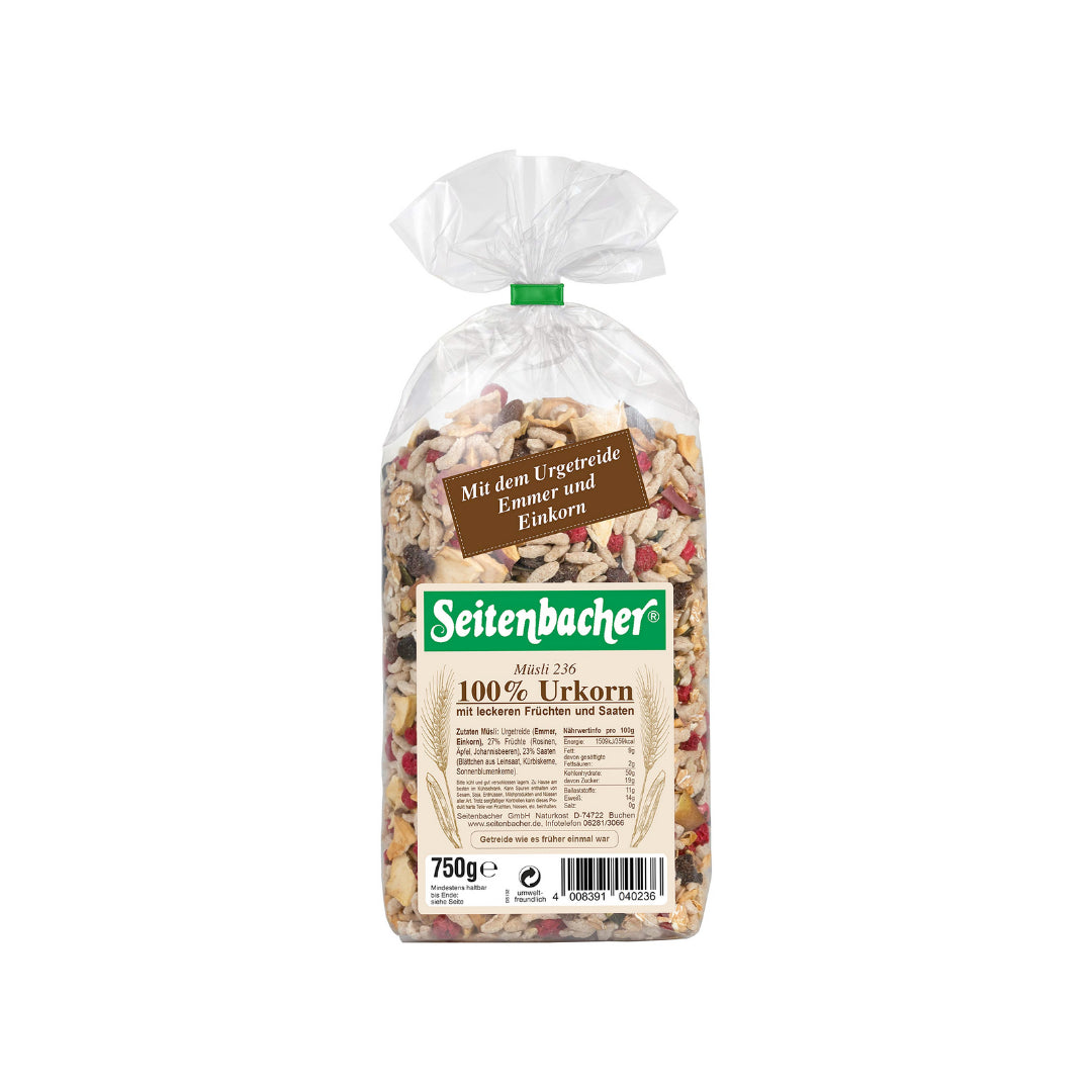 Seitenbacher 100% Urkorn Müsli 750g