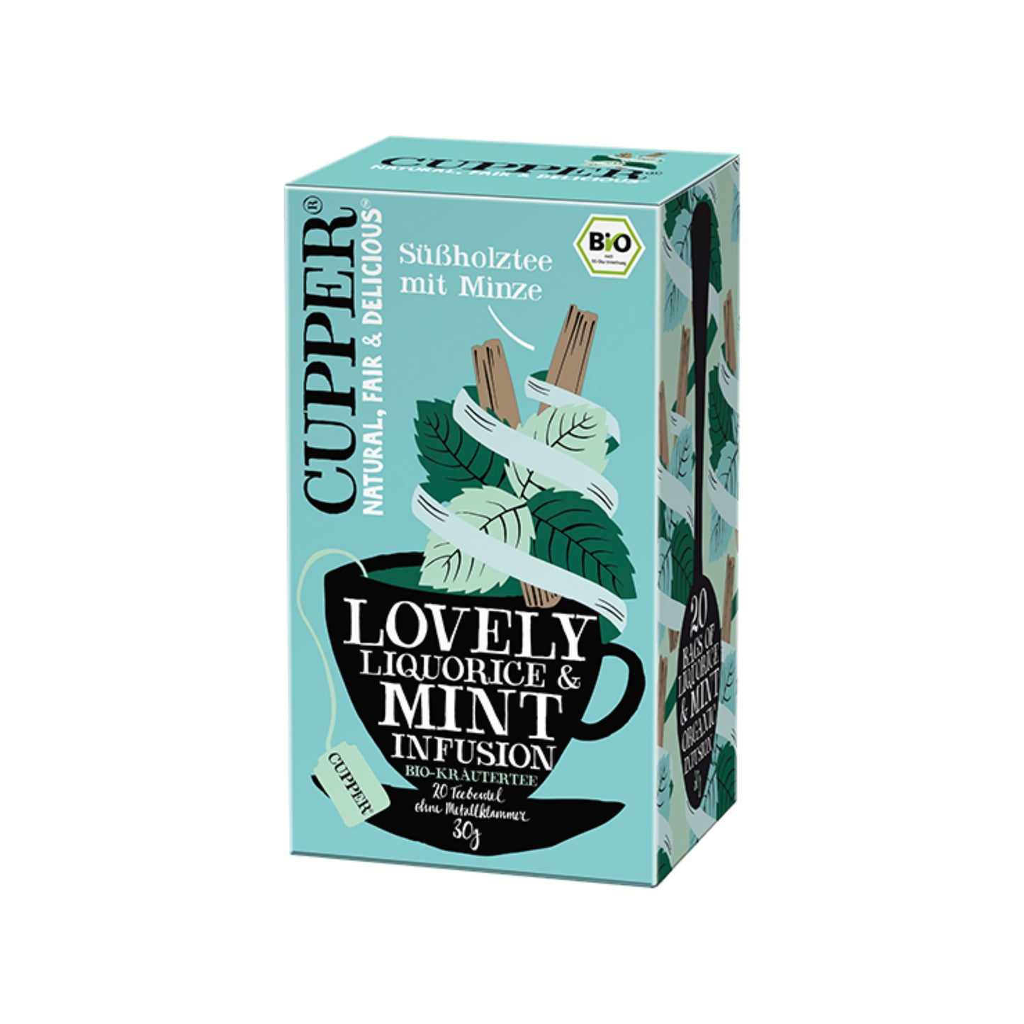 Bio Cupper Süßholztee mit Minze 20ST 30g