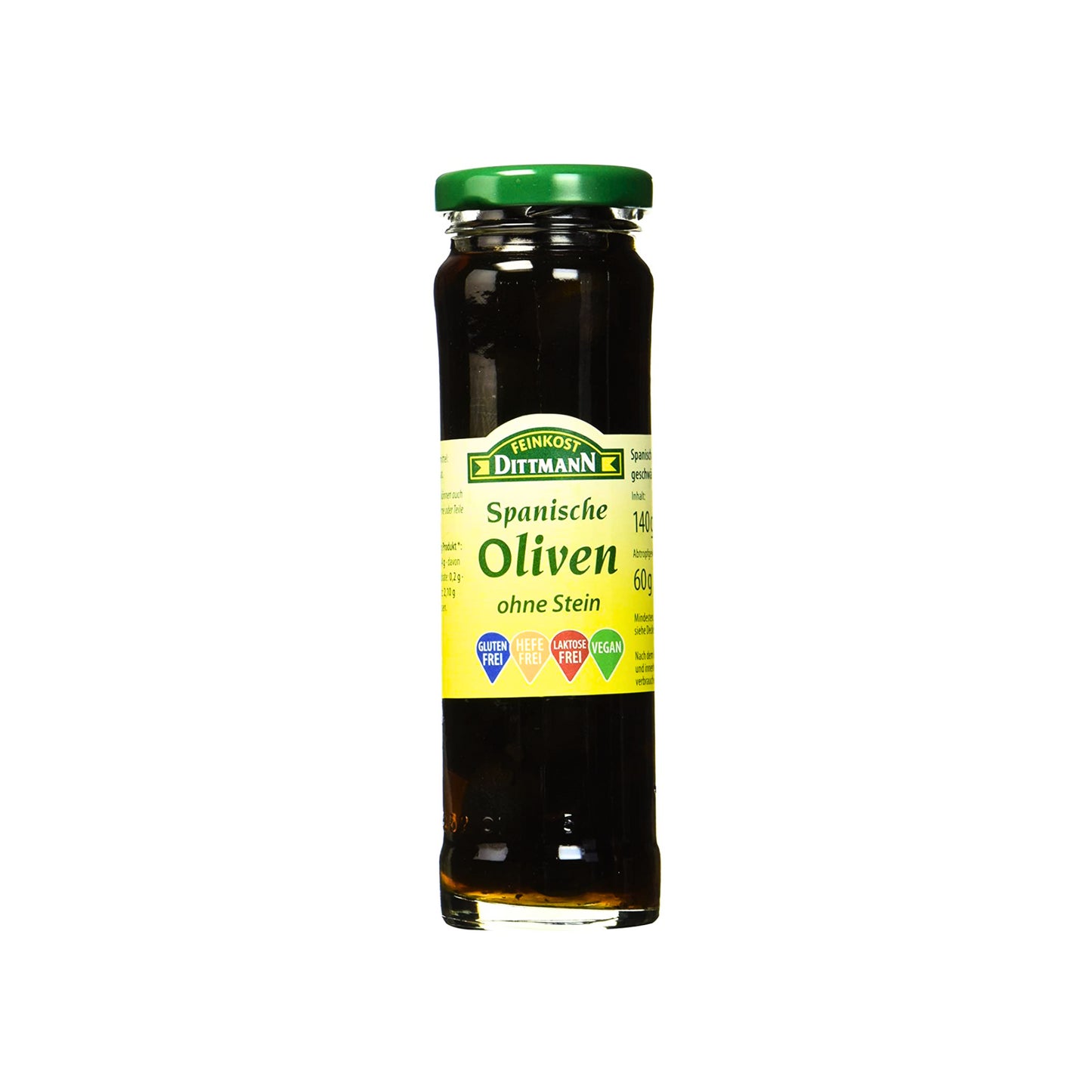 Feinkost Dittmann Oliven schwarz ohne Stein 140g
