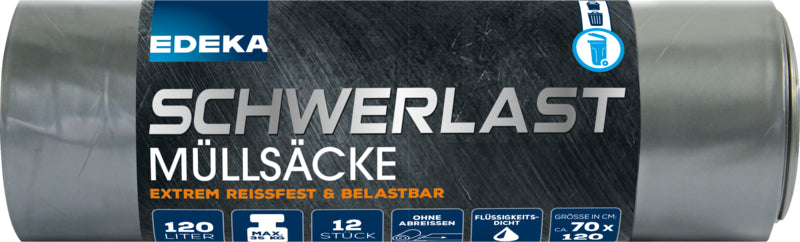 EDEKA Schwerlast-Müllbeutel 120l 12ST