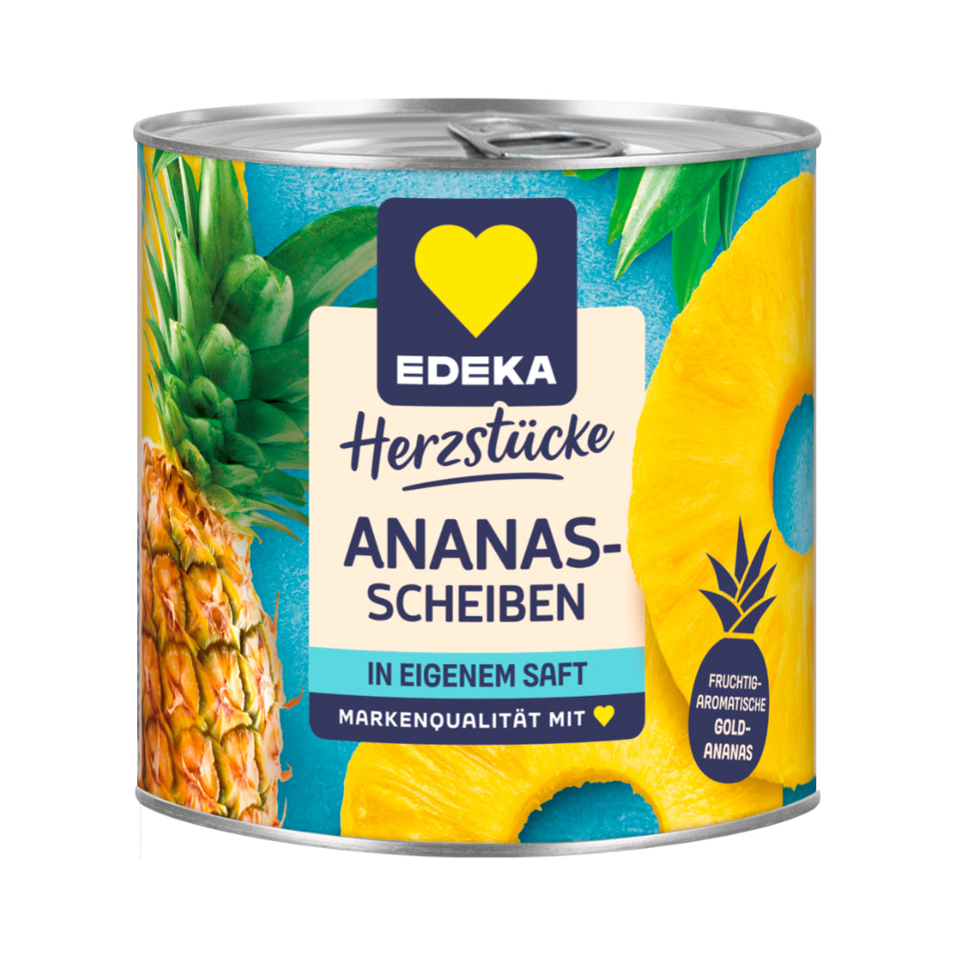 EDEKA Herzstücke Ananas Scheiben in Saft 432g